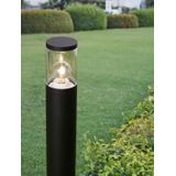 Black Aluminium & Acrylic LED E27 1x12 Watt 220-240 Volt IP54 Bulb Excluded D: 9 H: 50 cm