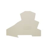 End plate (terminals), 107.3 mm x 1 mm, dark beige