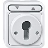 Roller shutter button for locking cylinder, polar white, AQUASTAR