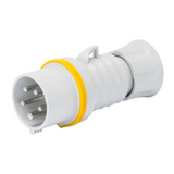 STRAIGHT PLUG HP - IP44/IP54 - 2P+E 32A 100-130V 50/60HZ - YELLOW - 4H -  FAST WIRING