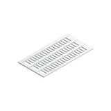 TERMINAL BLOCK MARKERS, RC610TT, BLANK CARD, WHITE, POLYCARBONATE