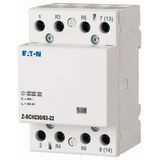Installation contactor, 230VAC/50Hz, 2N/O+2N/C, 63A, 3HP