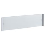 plain front plate - 1 x 24 modules - metal grey - for Pragma