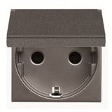 N2288.1 AN Socket outlet Schuko Protective contact (SCHUKO) with Hinged Lid Anthracite - Zenit