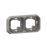 Plexo plate support 2 horizontal and vertical positions - Gray - IP55