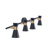 Ceiling fixture IP20 Eufo 4 Bodies GU10 Max. 32W Black Gold