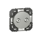 AFORM typeF dooxie wired network socket with shielded star, aluminum finish