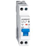 Miniature Circuit Breaker (MCB) AMPARO 6kA, C 25A, 1+N, 1MW