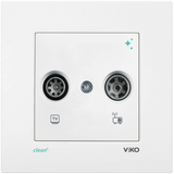 Karre Clean White TV-Radio Socket Transitive (7-12-dB)