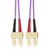 FO Patchcord Duplex SC/SC, 50/125æm OM4, LS0H-3,violet,10.0m