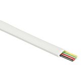 Flat cable, 4 wires, white for Telephony patchcords 100m
