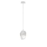 Gradient White Colour Glass & White Metal LED G9 1x5 Watt 230 Volt IP20 Bulb Excluded D: 12 H1: 17 H2: 180 cm Adjustable height