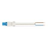 pre-assembled connecting cable Eca Plug/open-ended blue