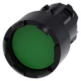 Pushbutton, 22 mm, round, plastic, green, Front ring, raised, castellated 3SU1000-0DB40-0AA0-Z Y10