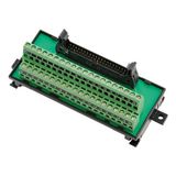 DIN rail mounting terminal block, MIL50 socket, screw clamp, 50 points