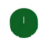 Button plate, raised green, I