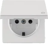 Q.x - esplh. Schuko with lid, white