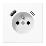 Socket fren/belg with USB type AC LS1520F-15CAWW