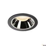 NUMINOS® DL XL, Indoor LED recessed ceiling light black/chrome 3000K 40°