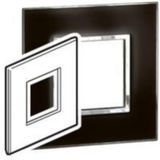 Arteor™ - Plate - British standard - square - 2 modules - Mirror Black