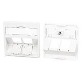 Central plate 50 x 50 mm 2 port, pure white, modul