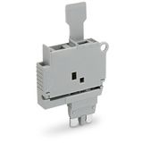 Fuse plug with pull-tab for 5 x 20 mm miniature metric fuse gray