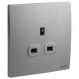 281110DS Mallia Senses 1 gang BS unswitched socket outlet - 13A