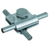 MV clamp St/tZn f. Rd 8-10mm with hexagon screw and spring washer