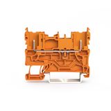 2022-1602 2-pin carrier terminal block; for DIN-rail 35 x 15 and 35 x 7.5; orange