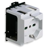2P+E 16A universal outlet for DIN rail