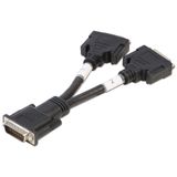 DMS 59 Male to 2 x DVI-I Female Splitter Cable Connect your DMS video card to two DVI-I equipped monitors!