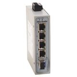 Allen-Bradley, 1783-US4T1H, Stratix 2000 unmanaged switch, 4 copper 10/100 ports, 1  Singlemode 100 meg fiber port