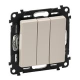 3-gang one-way switch Valena Life - 10 AX - 250 V~ - with cover plate - ivory