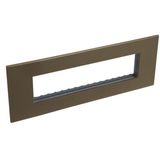 Arteor Surround Plate 8 Module Square Dark Bronze