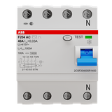 F204 AC-40/0.03 IEC Residual Current Circuit Breaker 4P AC type 30 mA