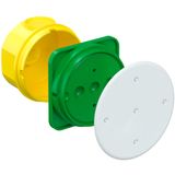 Conc. construction junction box with cover and cover screws
