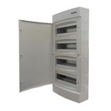 Wall-mounting Distribution Board 4-row, 48MW, white door
