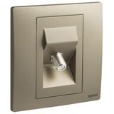 Mallia Senses - 1 gang "F" Type terminal TV socket outlet - Dark Bronze