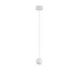 White Aluminium  White Fabric Wire  LED 4 Watt 230 Volt  290Lm 3000K IP20  D: 5 H: 158 cm Adjustable Height