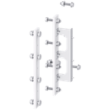 Connection vertical busbar 3VA15 (1000 A), 3VA25 (1000 A) 3VA26 (1250 A), 3 or 4-pole,