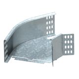 RB 45 110 FS  Bend 45°, horizontal, with angle coupling, 110x100, Steel, St, strip galvanized, DIN EN 10346