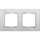Novella Accessory Aluminium - Silver Two Gang Frame