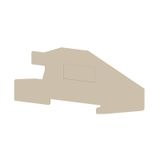 End plate (terminals), 100 mm x 1.5 mm, dark beige