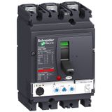 circuit breaker ComPact NSX100F, 36 kA at 415 VAC, MicroLogic 2.2 trip unit 100 A, 3 poles 3d