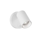 Sandy White Aluminium Switch On/Off LED GU10 1x10 Watt IP20 220-240 Volt Bulb Excluded D: 5.7 H1: 9 H2: 10.5 cm Rotating & Adjustable