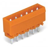 THT male header 1.2 x 1.2 mm solder pin straight orange