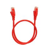 Patch cord RJ45 category 5e U/UTP PVC red 0.5 meter