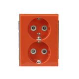 302EUC-03 Socket outlet Protective contact (SCHUKO) Orange - Impressivo