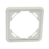 Cover frame pearl white single