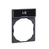 legend holder 30 x 40 mm with legend 8 x 27 mm with marking I-II